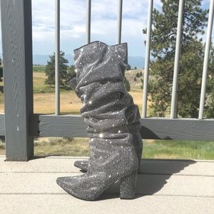 Liliana SAINT rhinestone slouch boot